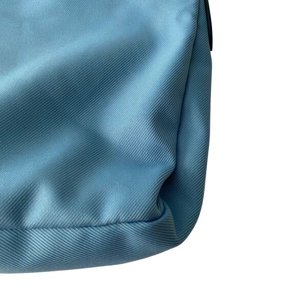 Coach Sawyer Canvas & Tan Leather Crossbody Bag in Blue Jay Front Zipper Pocket - Picture 12 of 16